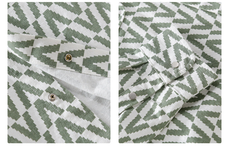 Moda Elite | Koszula rekreacyjna z nadrukiem i długim rękawem