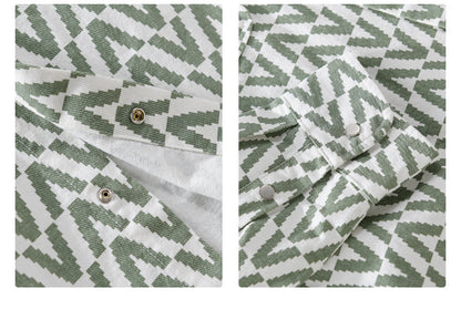 Moda Elite | Koszula rekreacyjna z nadrukiem i długim rękawem