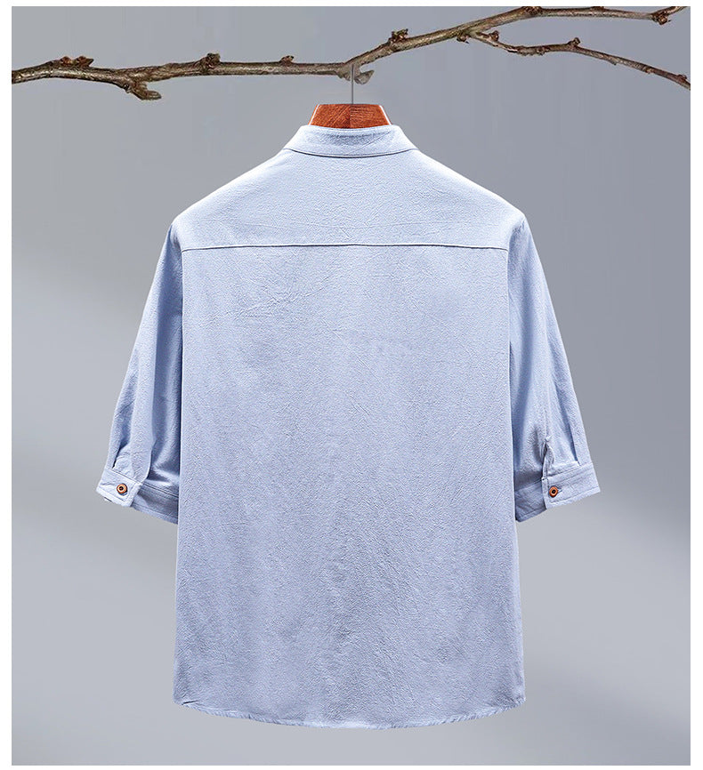 Moda Elite | Koszula z krótkim rękawem i stójką