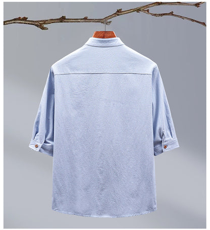 Moda Elite | Koszula z krótkim rękawem i stójką