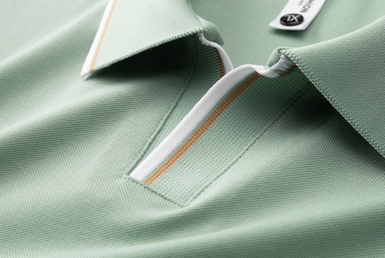 Jedwab morwowy polo z krótkim rękawem