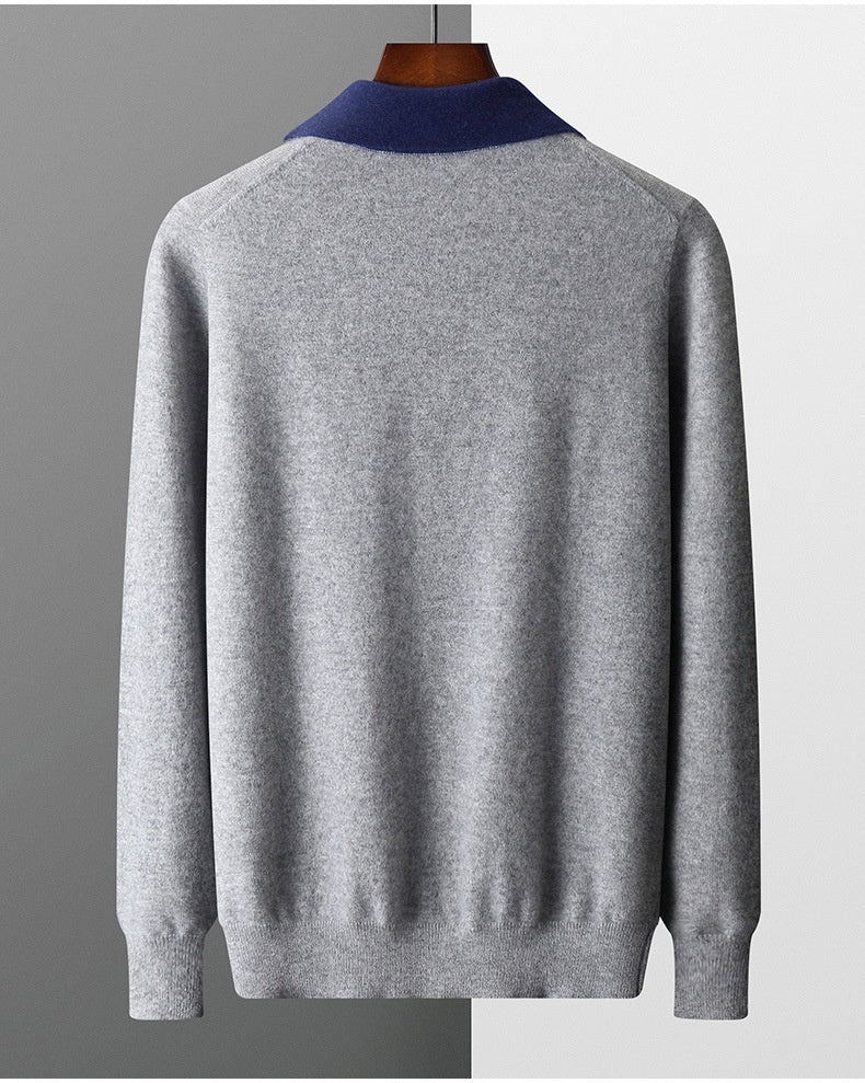 Dzianinowa koszulka polo z zamkiem błyskawicznym