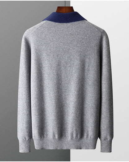 Dzianinowa koszulka polo z zamkiem błyskawicznym