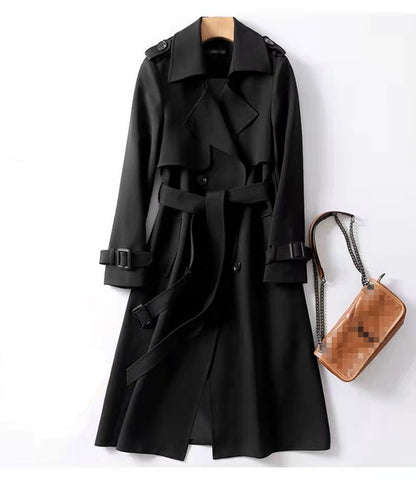 Double-Breasted Belted Trench Coat