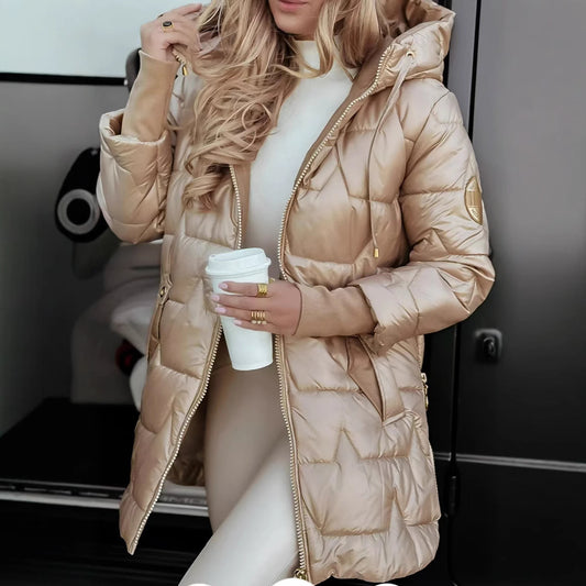 Golden Luxe Puffer Coat