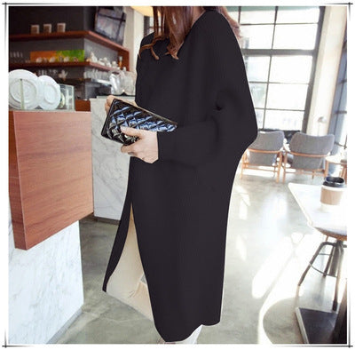 Cozy Mid-Length Knit Cardigan Sweater