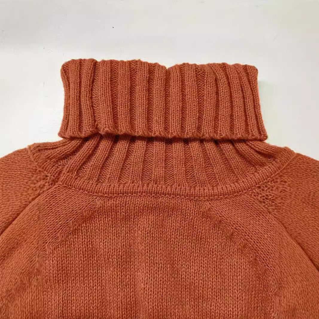 Cozy High-Neck Loose Knit Sweater