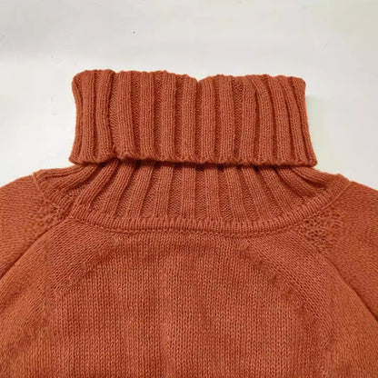 Cozy High-Neck Loose Knit Sweater
