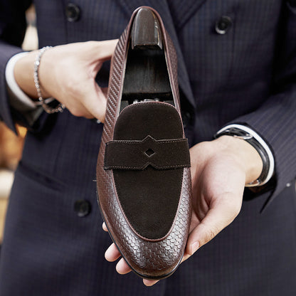 Mokasyny ze skóry strukturalnej