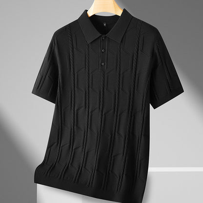 Moda Elite | Koszulka polo z dzianiny żakardowej