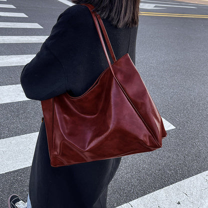 Large Capacity Soft Leather Shoulder Bag