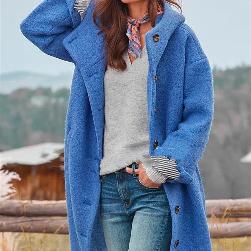 Thickened Tweed Mid-Length Coat