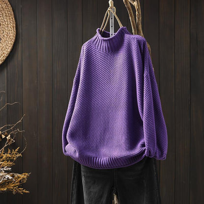 Loose Knit Mock Neck Sweater