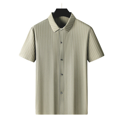 Jedwabna koszula w paski oversize