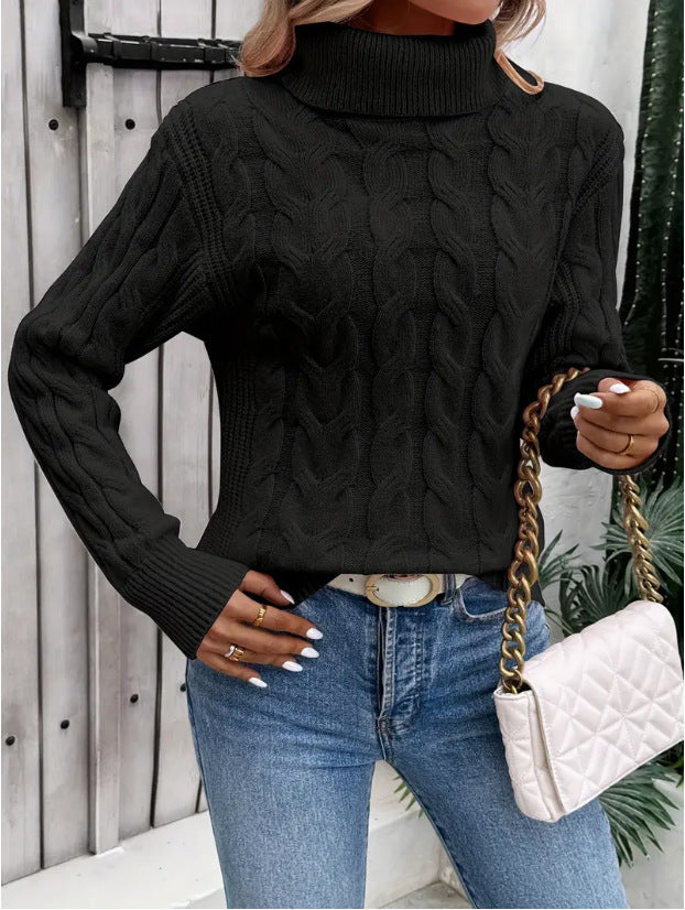 Women's Cable-Knit Turtleneck