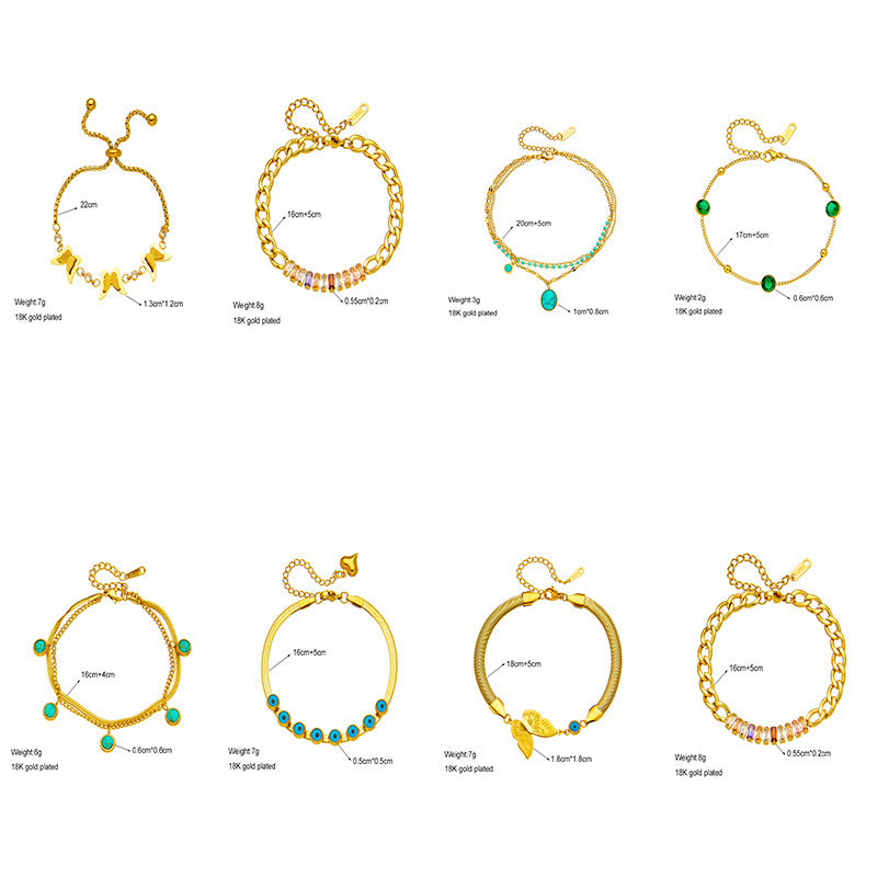 Layered Turquoise Pendant Bracelet