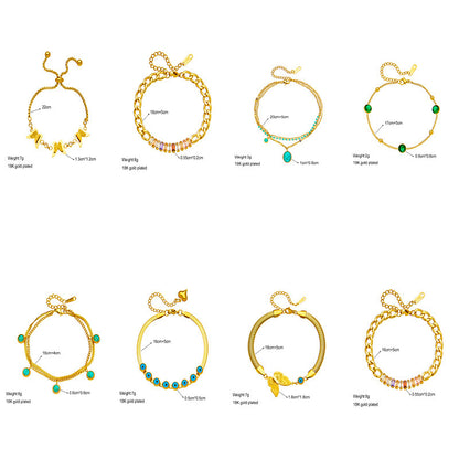 Layered Turquoise Pendant Bracelet