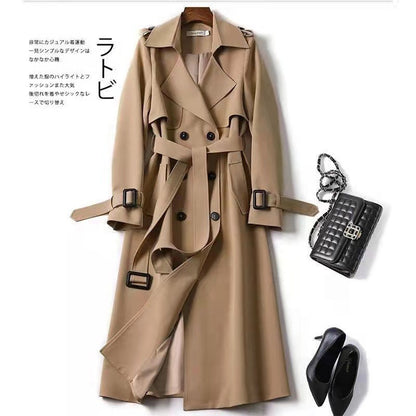 Double-Breasted Belted Trench Coat