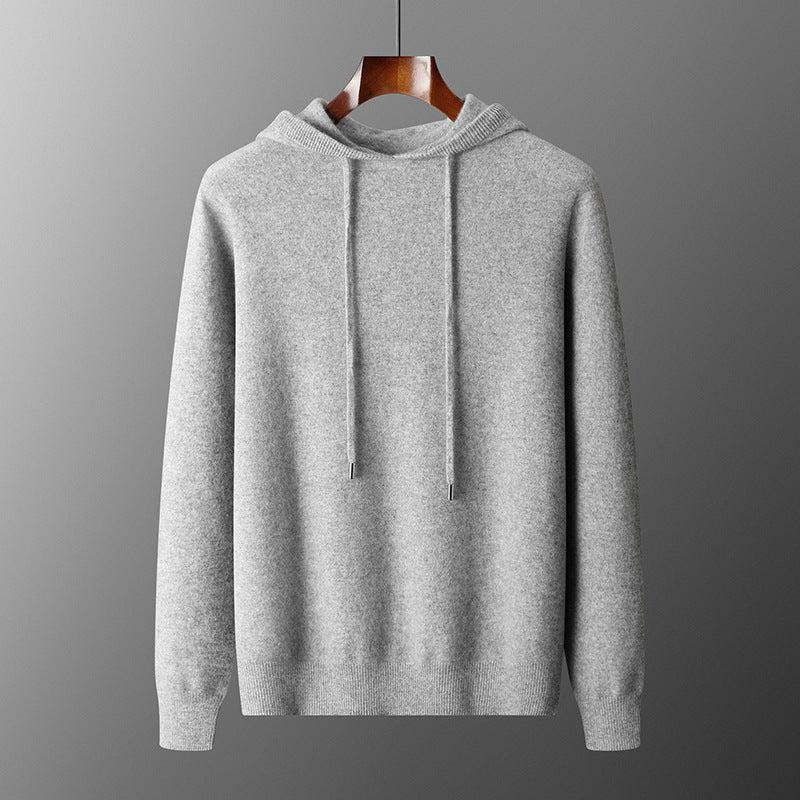 Męski dzianinowy dres z kapturem