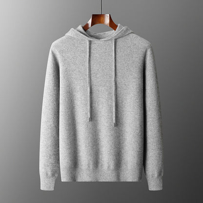 Męski dzianinowy dres z kapturem