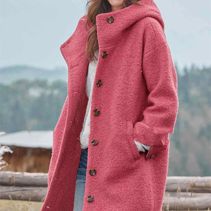 Thickened Tweed Mid-Length Coat