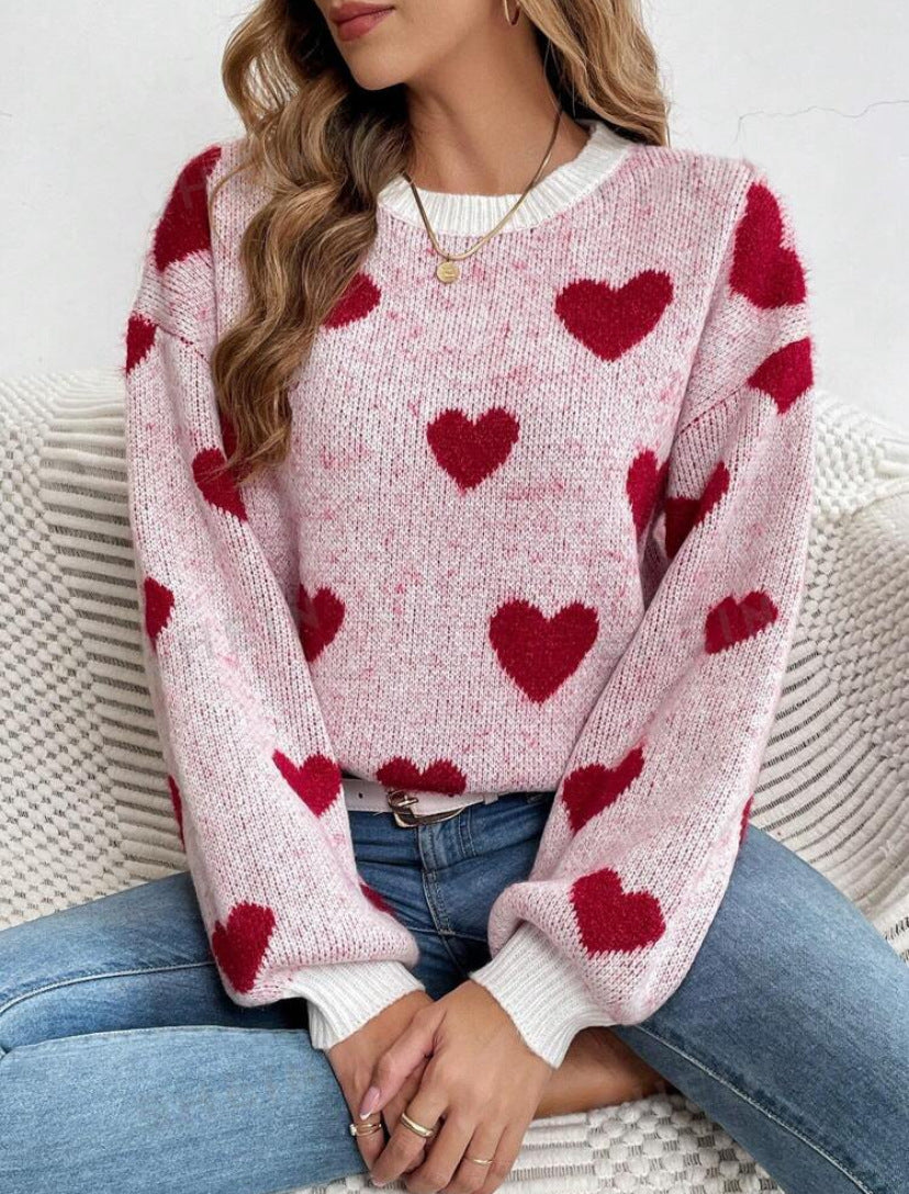 LoveHeart Cozy Knit Sweater