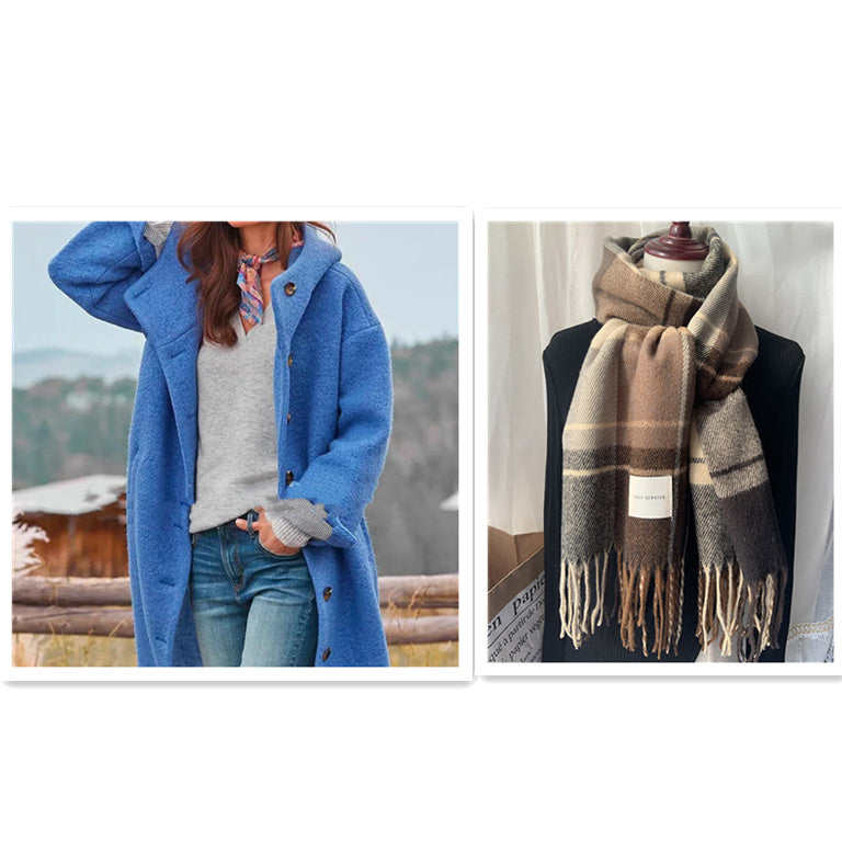 Thickened Tweed Mid-Length Coat