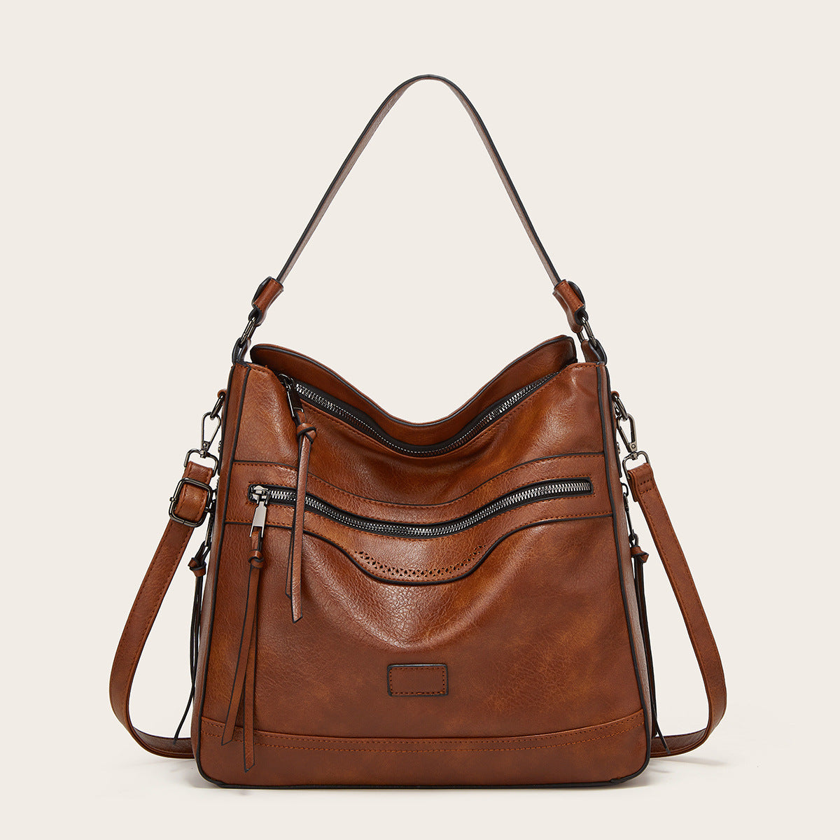 Large Capacity Leather Shoulder Bag