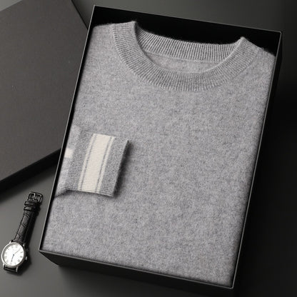 Dres męski z kaszmiru – okrągły dekolt