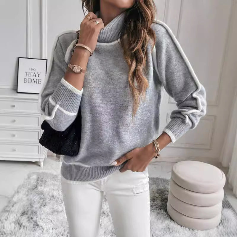 Elegant Turtleneck Knit Pullover