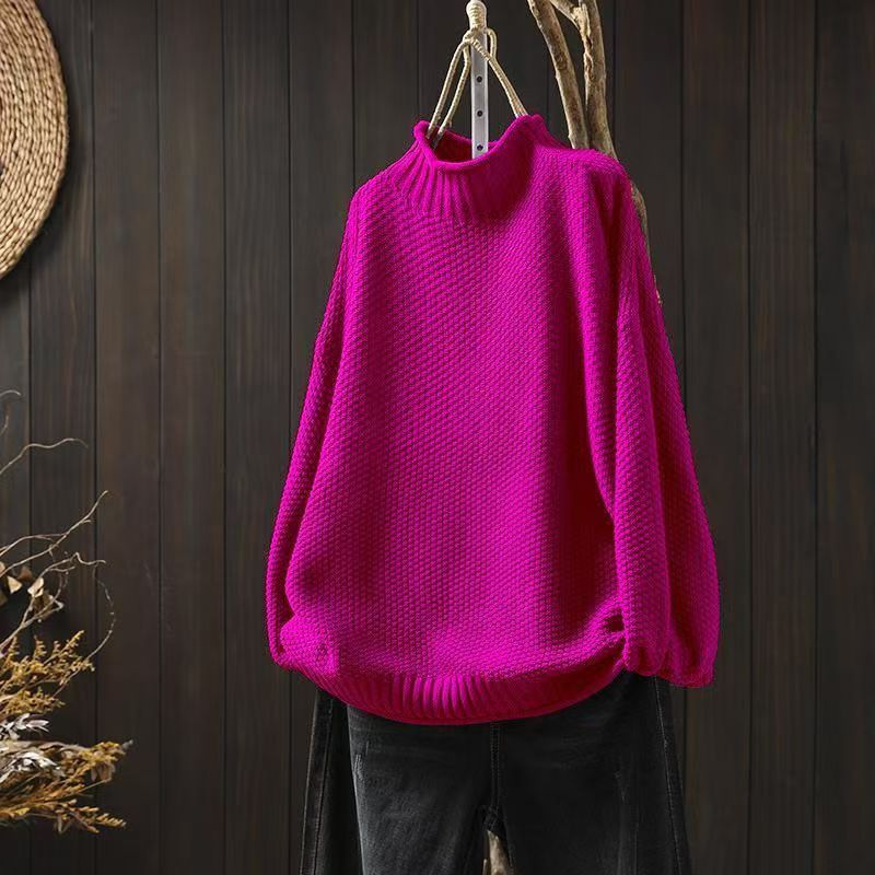 Loose Knit Mock Neck Sweater