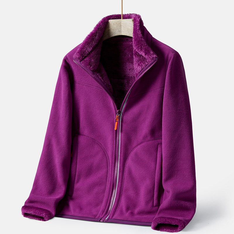 Lambskin Fleece Zip Jacket