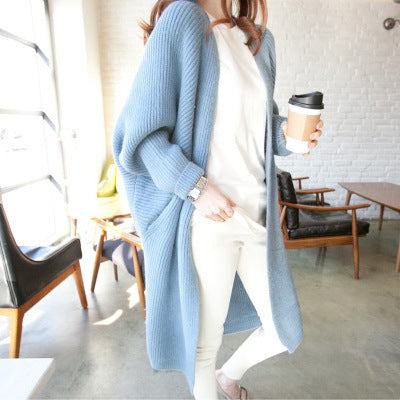 Cozy Mid-Length Knit Cardigan Sweater