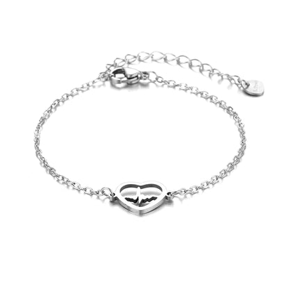 Heartbeat Heart Charm Bracelet