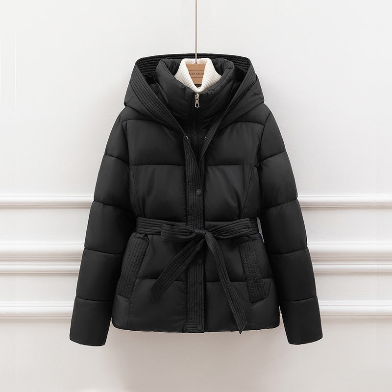 Belted Hooded Puffer Jacket