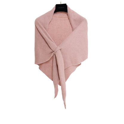 Winter Solid Knit Triangle Shawl
