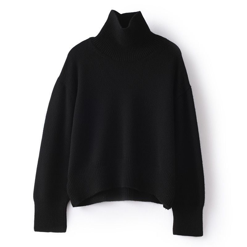 Minimalist Thick Wool Turtleneck Sweater