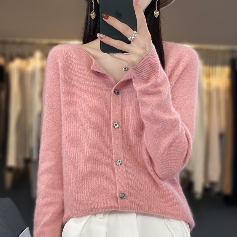 Plus Size Loose Knit Cardigan