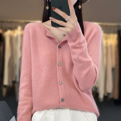Plus Size Loose Knit Cardigan