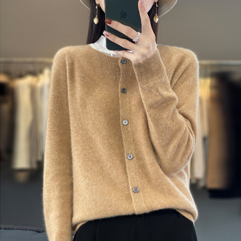Plus Size Loose Knit Cardigan