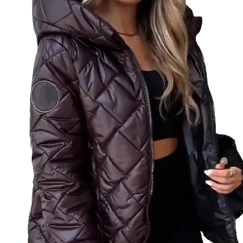 Short Quilted Hooded Puffer Jacket
