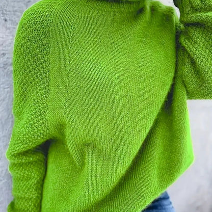 Cozy High-Neck Loose Knit Sweater