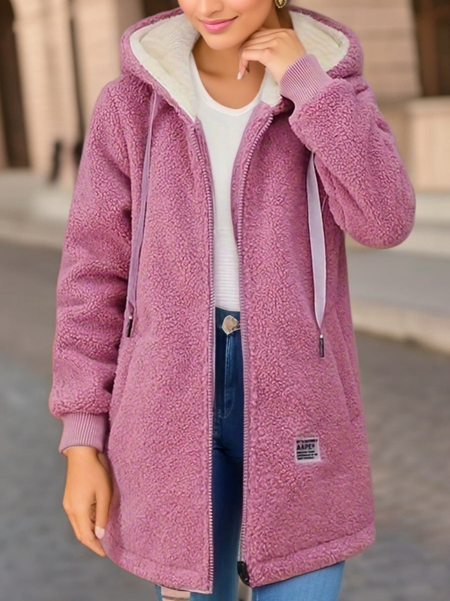 Warm Fleece Zip-Up Hoodie