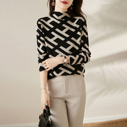 Elegant Jacquard Sweater