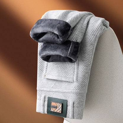 Męskie spodnie żakardowe