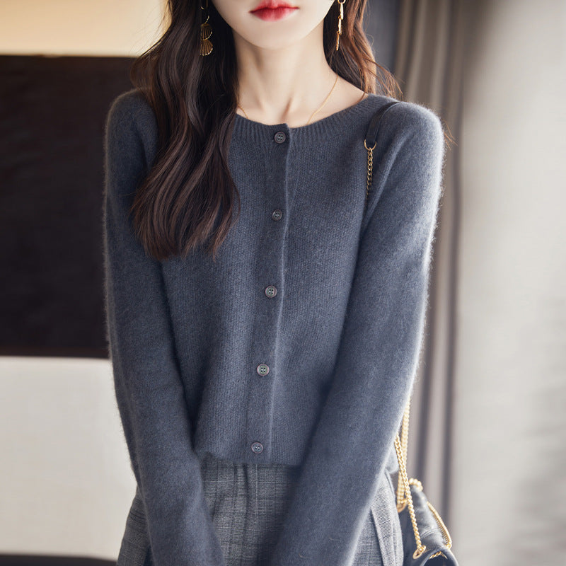 Plus Size Loose Knit Cardigan