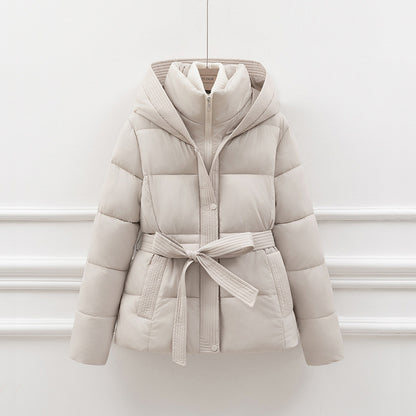 Belted Hooded Puffer Jacket