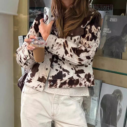 Edgy Irregular Cut Denim Jacket