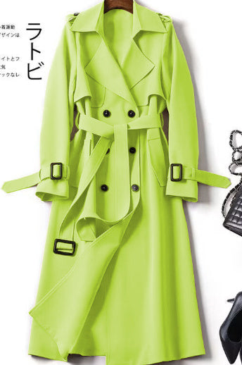 Double-Breasted Belted Trench Coat