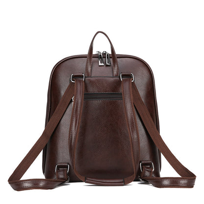 Classic Leather Casual Backpack